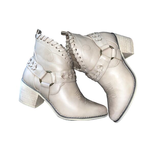 Tribal Indie Retro Autumn Coquette Size 6.5 Boho Boots Women Ankle Boots Shoes - Picture 1 of 7